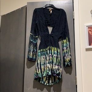 🚫SOLD🚫 Blue Moon Tye-Dye Summer Cut Out Dress